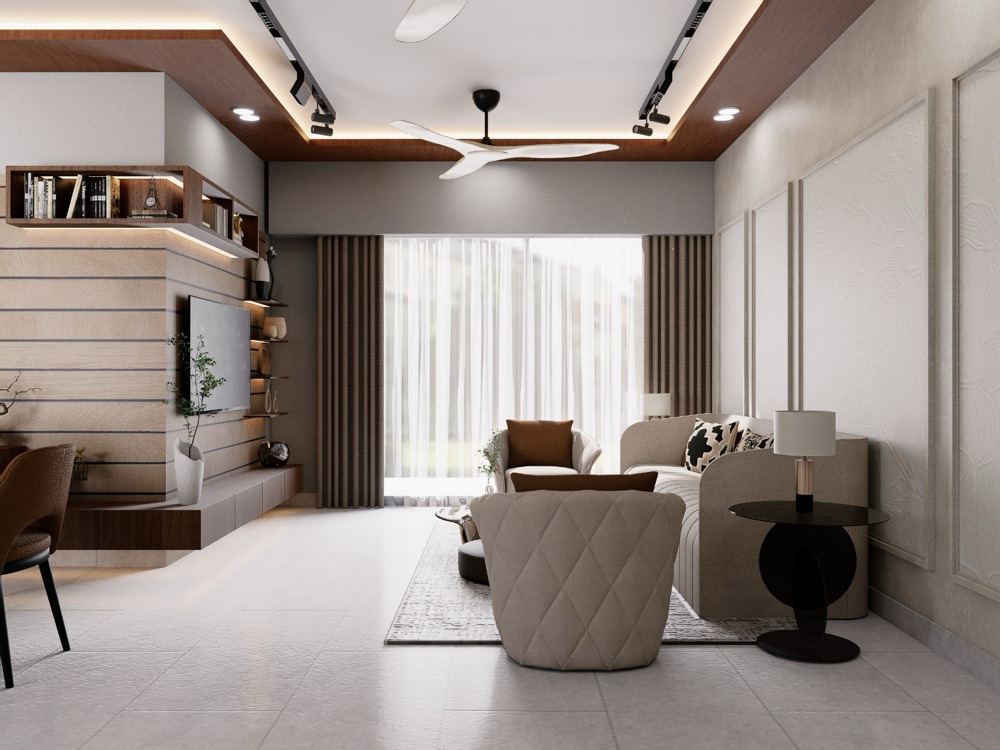Villa and apartment living room interior styled by The Omega Group