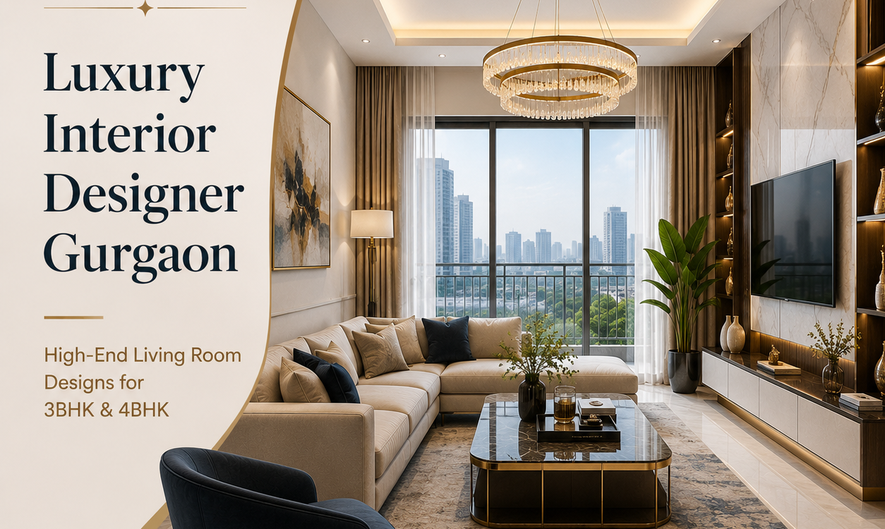 Luxury living room interior design Gurgaon by The OMEGA