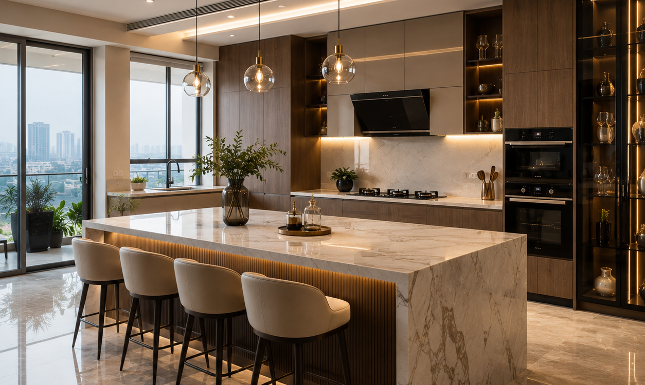 Modular kitchen designer Gurgaon luxury kitchen renovation