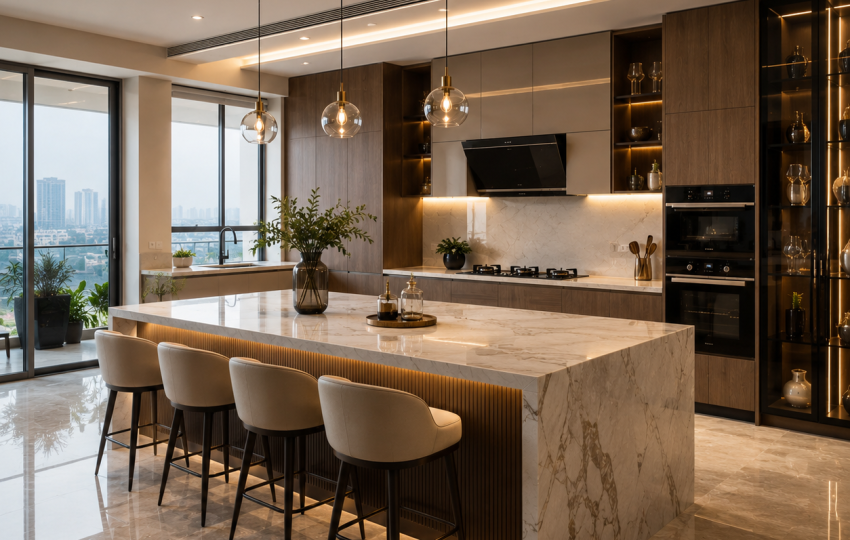 Modular kitchen designer Gurgaon luxury kitchen renovation